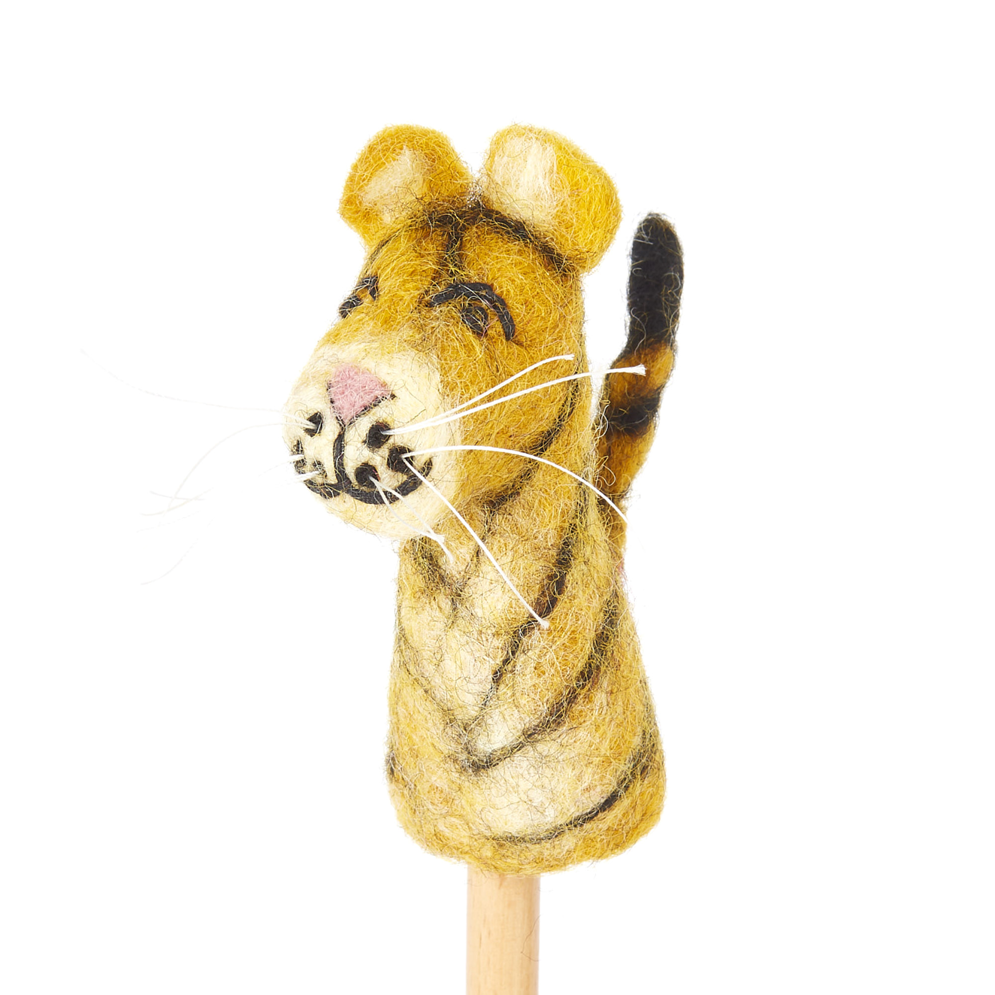 Tiger als Fingerpuppe