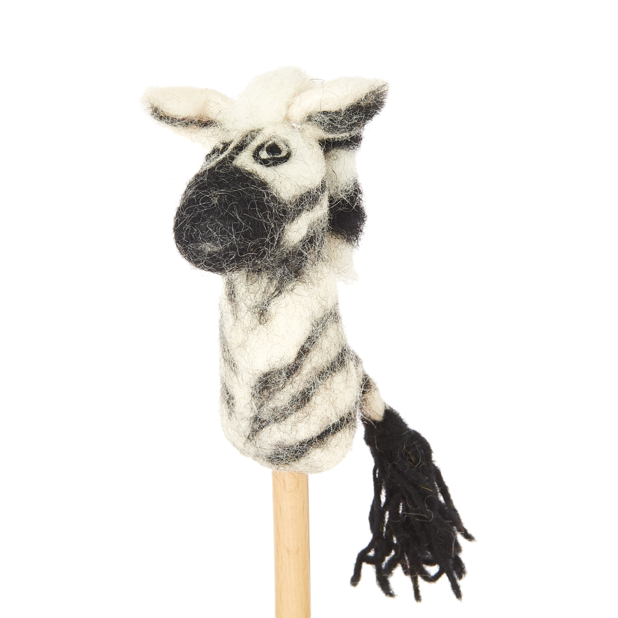 Zebra als Fingerpuppe